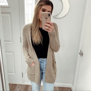 Mossimo Supply Co. Sweaters - Tan Mossimo Chunky Knit Cardigan with Pockets Mossimo Supply Co. Sweaters - Tan Mossimo Chunky Knit Cardigan with Pockets